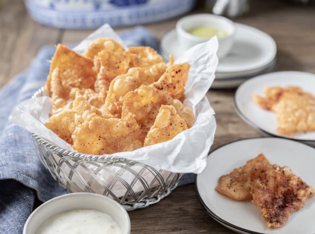 Oven Fried Turkey Skin Cracklings