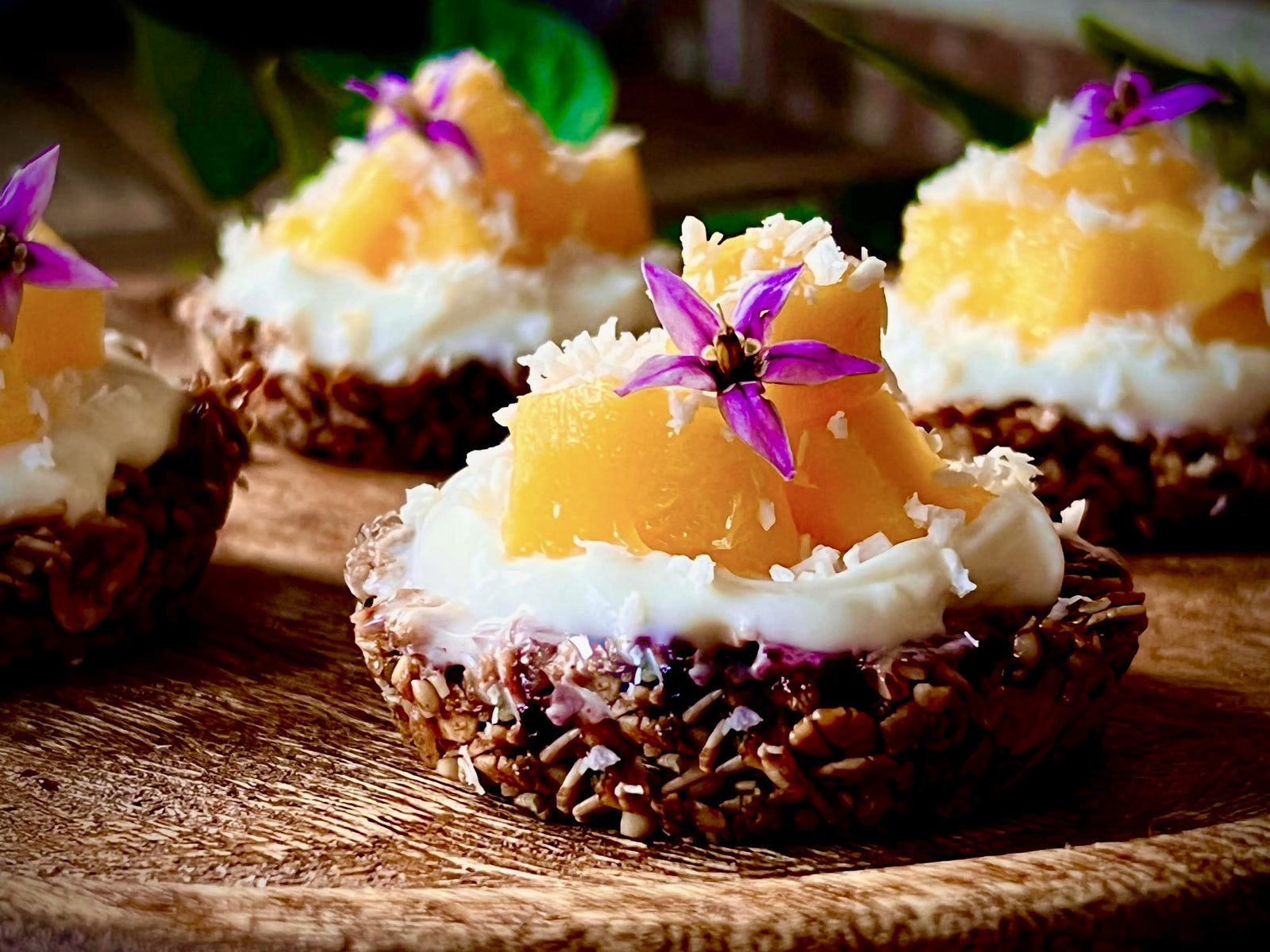 Mango Yogurt Granola Tarts