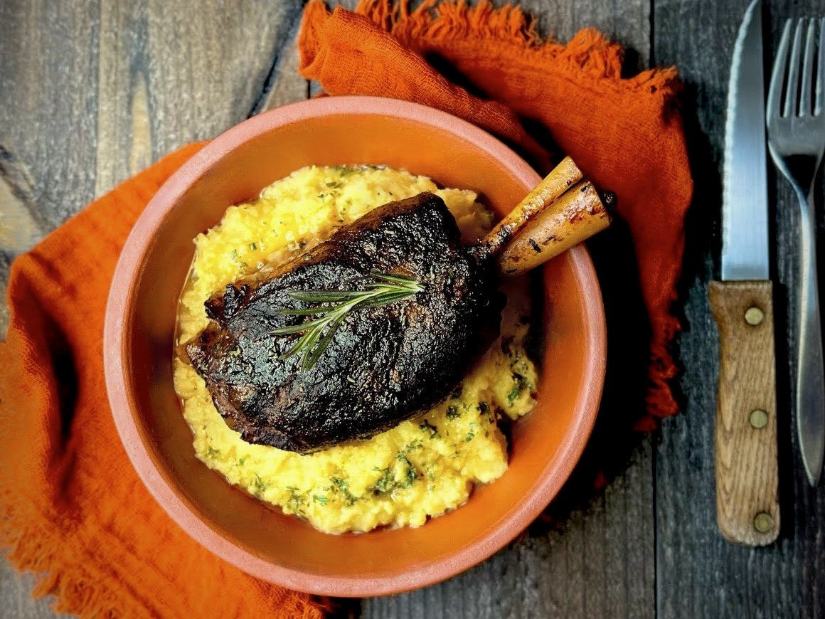 Pork Shanks with Mashed Rutabaga