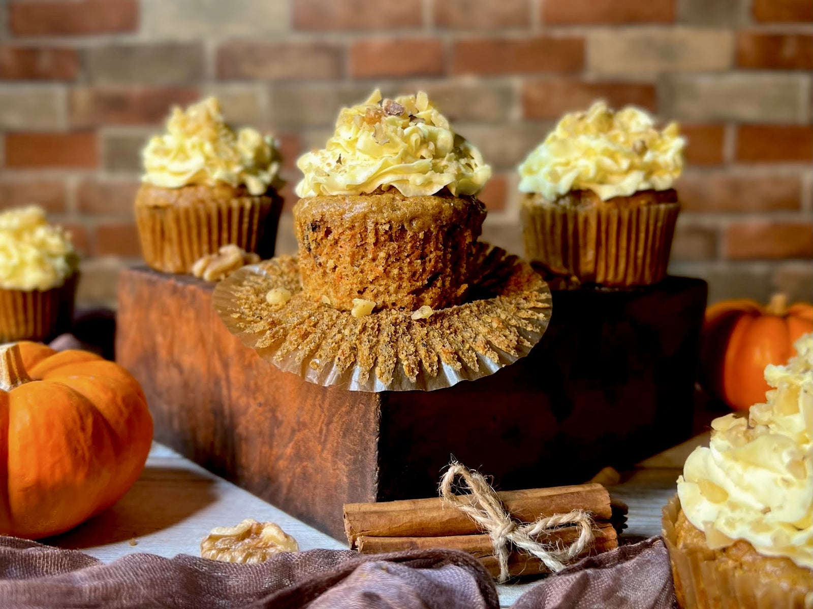 Einkorn Carrot Cake Cupcakes