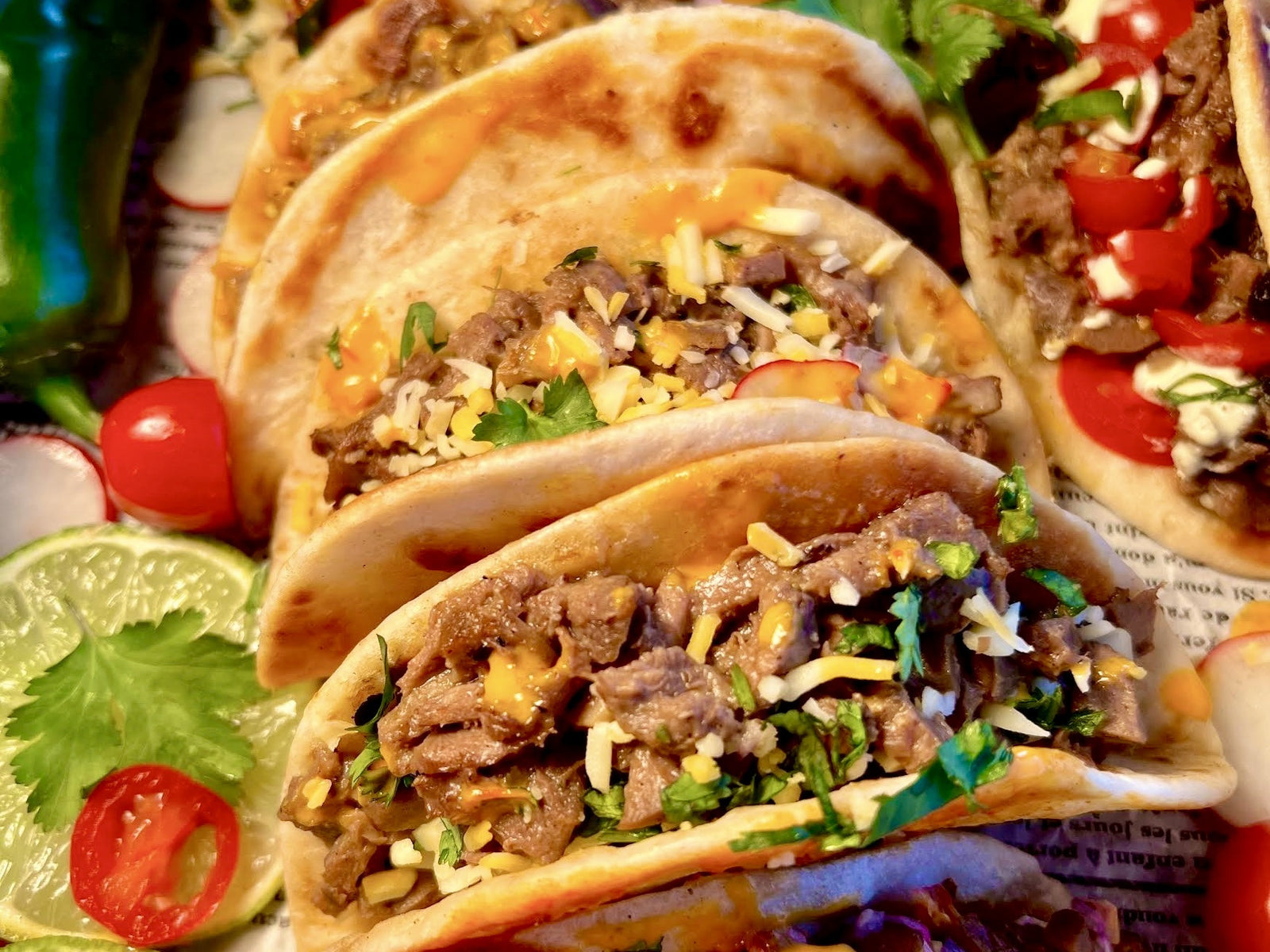 Spicy Pork Tongue Tacos