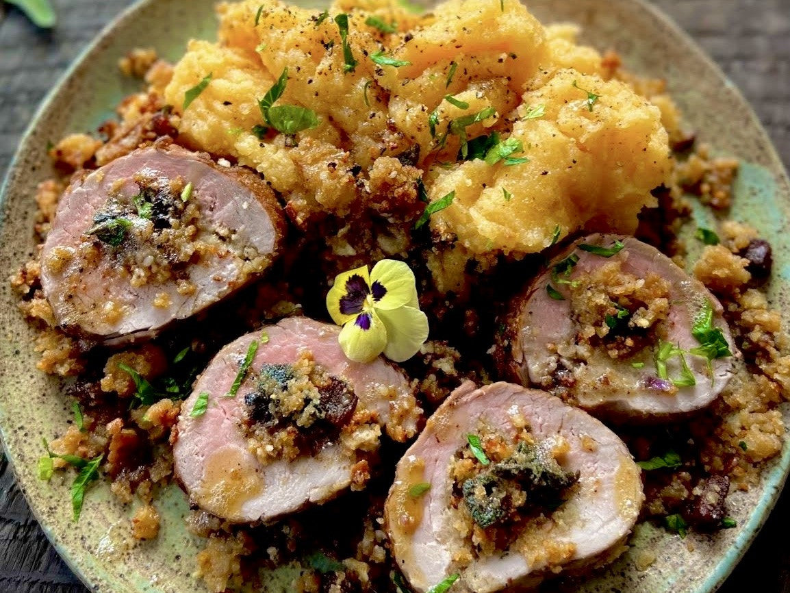 Stuffed Pork Tenderloin Medallions