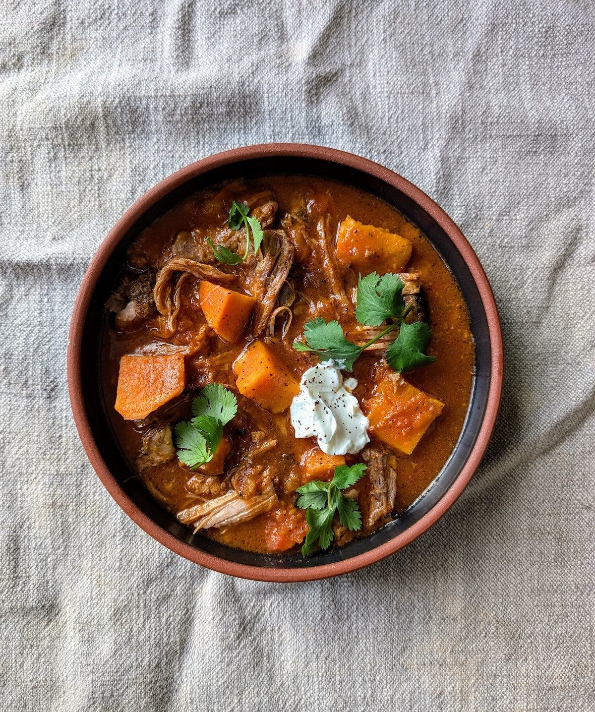 Slow Cooker Pork & Sweet Potato Stew