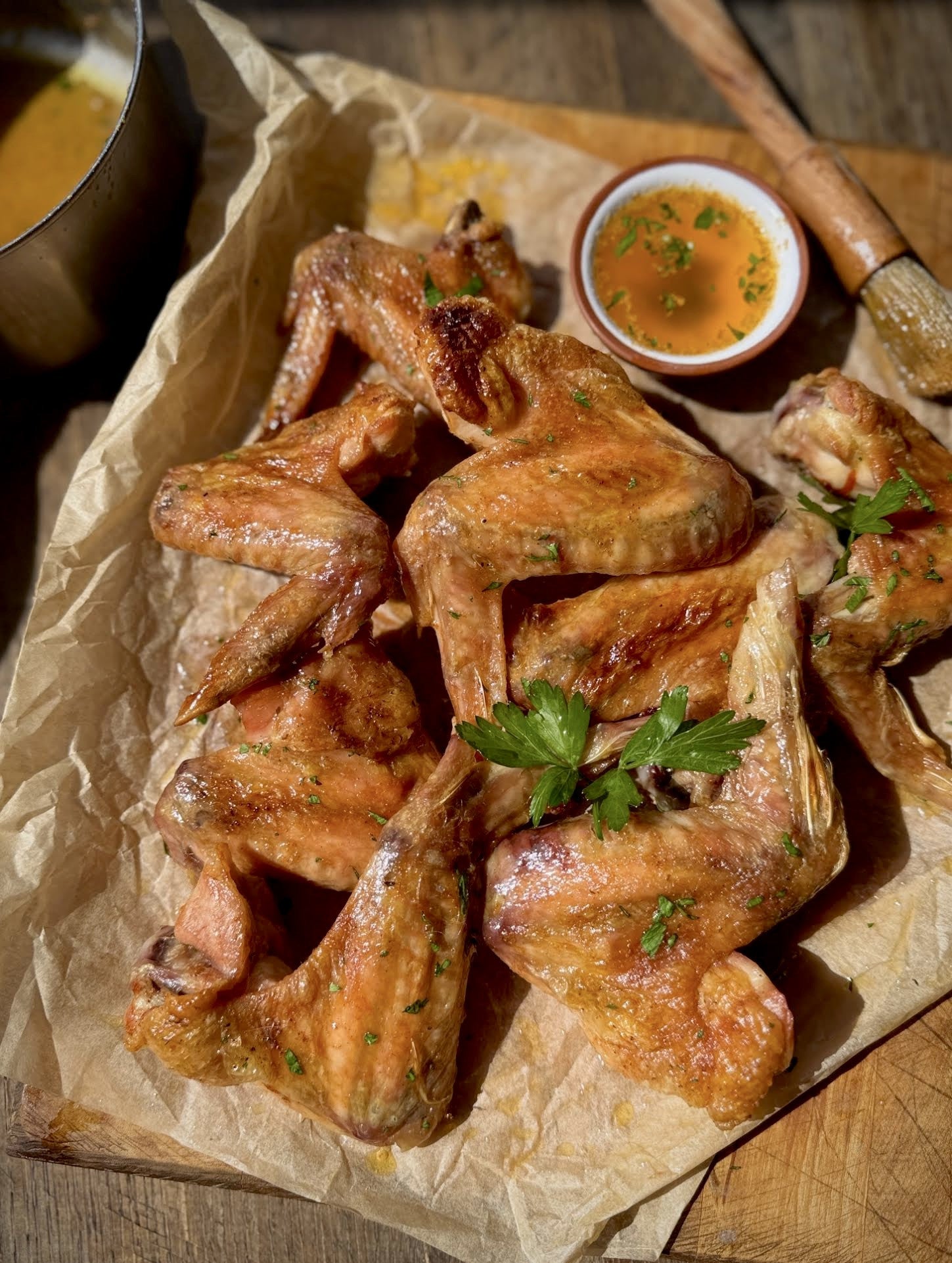 Crispy Wings with Cowboy Butter