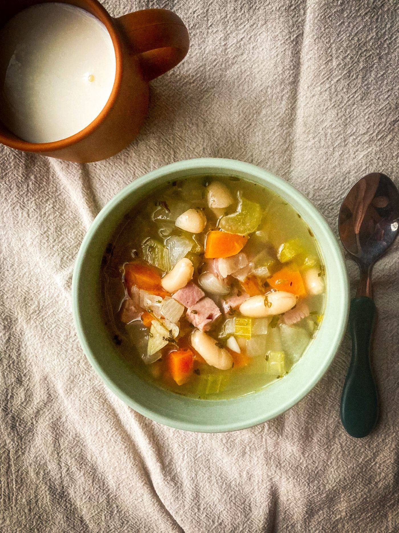 Simple White Bean & Ham Soup