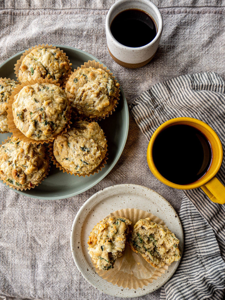 Sausage, Apple & Veggie Buckwheat Breakfast Muffins