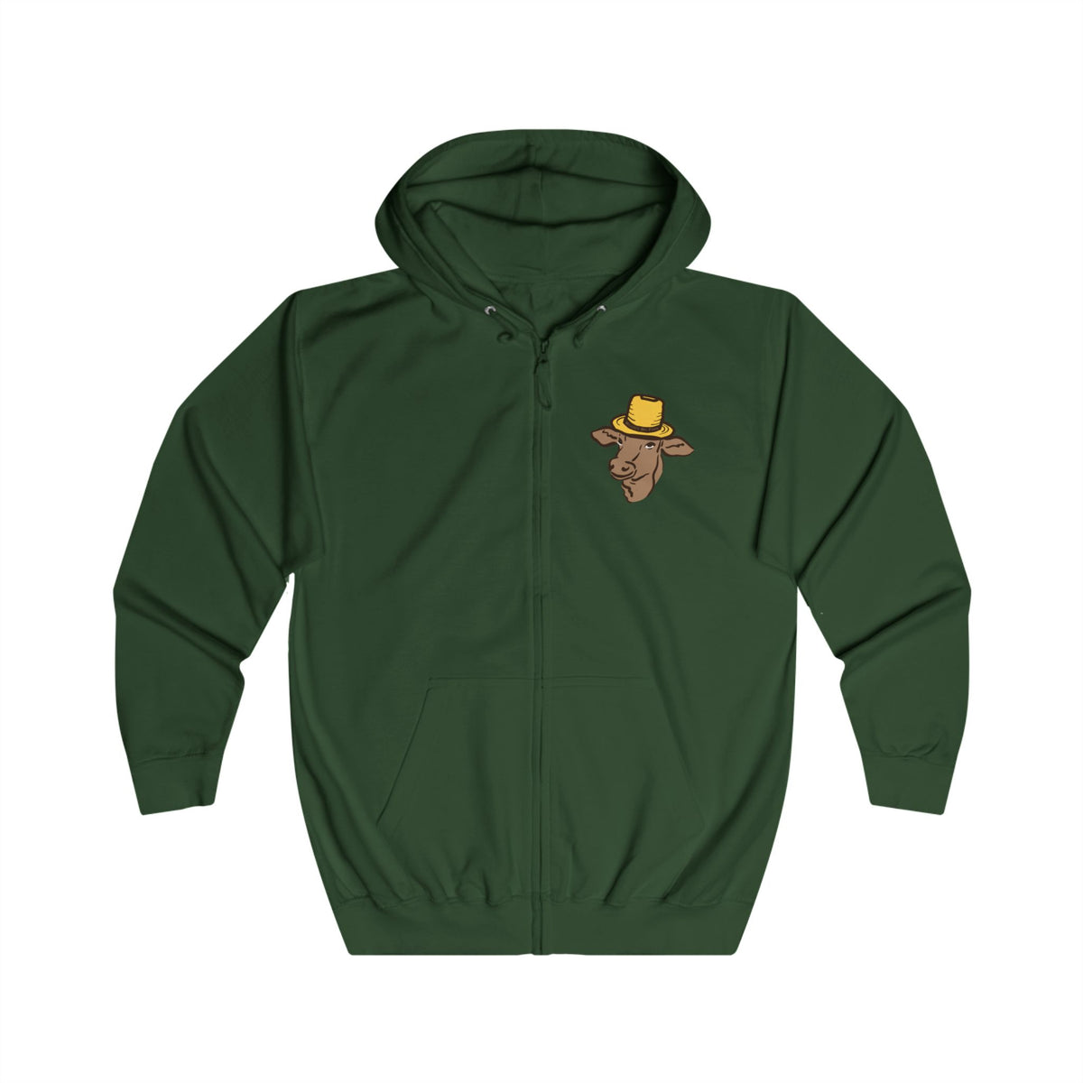 Adult Full Zip Hoodie - Miller's Bio Farm Logo + Goodbye Supermarket Hello Small Farm
