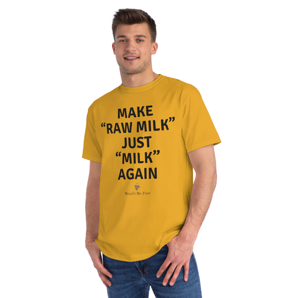 Adult Organic Classic T-Shirt - Adult Unisex - Make "Raw Milk" Just "Milk" Again