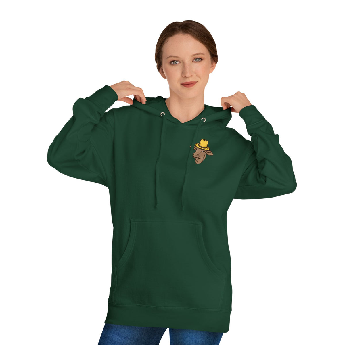 Adult Hooded Sweatshirt - Miller's Bio Farm Logo + Goodbye Supermarket Hello Small Farm
