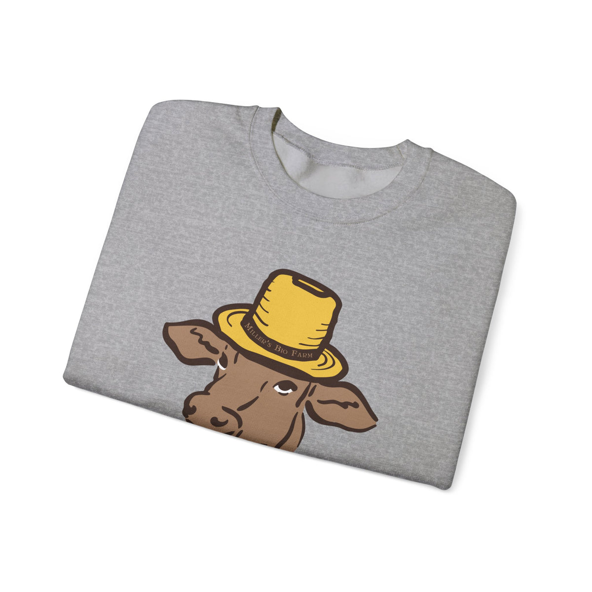 Adult Heavyweight Crewneck Sweatshirt - Miller's Bio Farm Logo