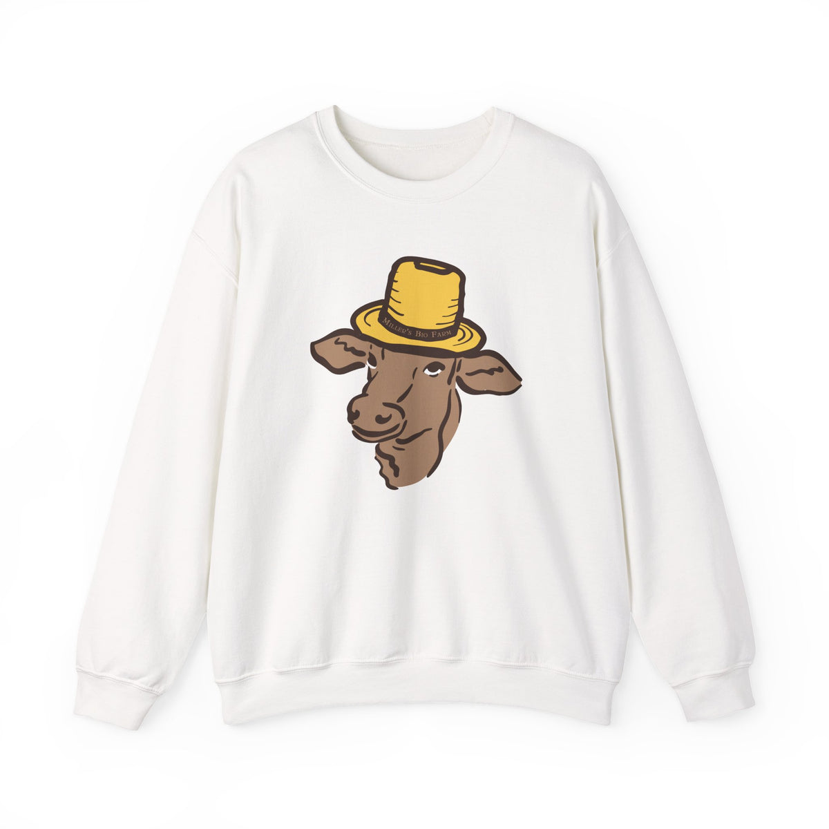 Adult Heavyweight Crewneck Sweatshirt - Miller's Bio Farm Logo