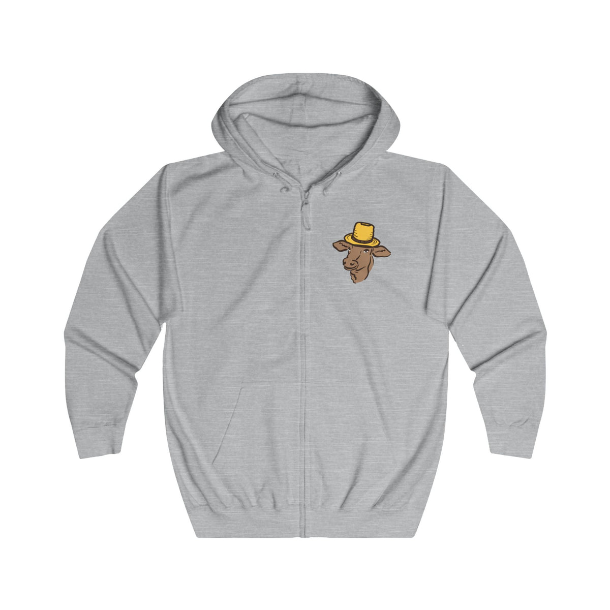 Adult Full Zip Hoodie - Miller's Bio Farm Logo + Goodbye Supermarket Hello Small Farm