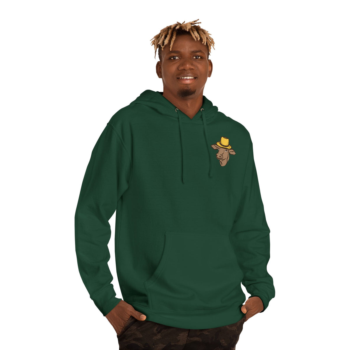 Adult Hooded Sweatshirt - Miller's Bio Farm Logo + Goodbye Supermarket Hello Small Farm