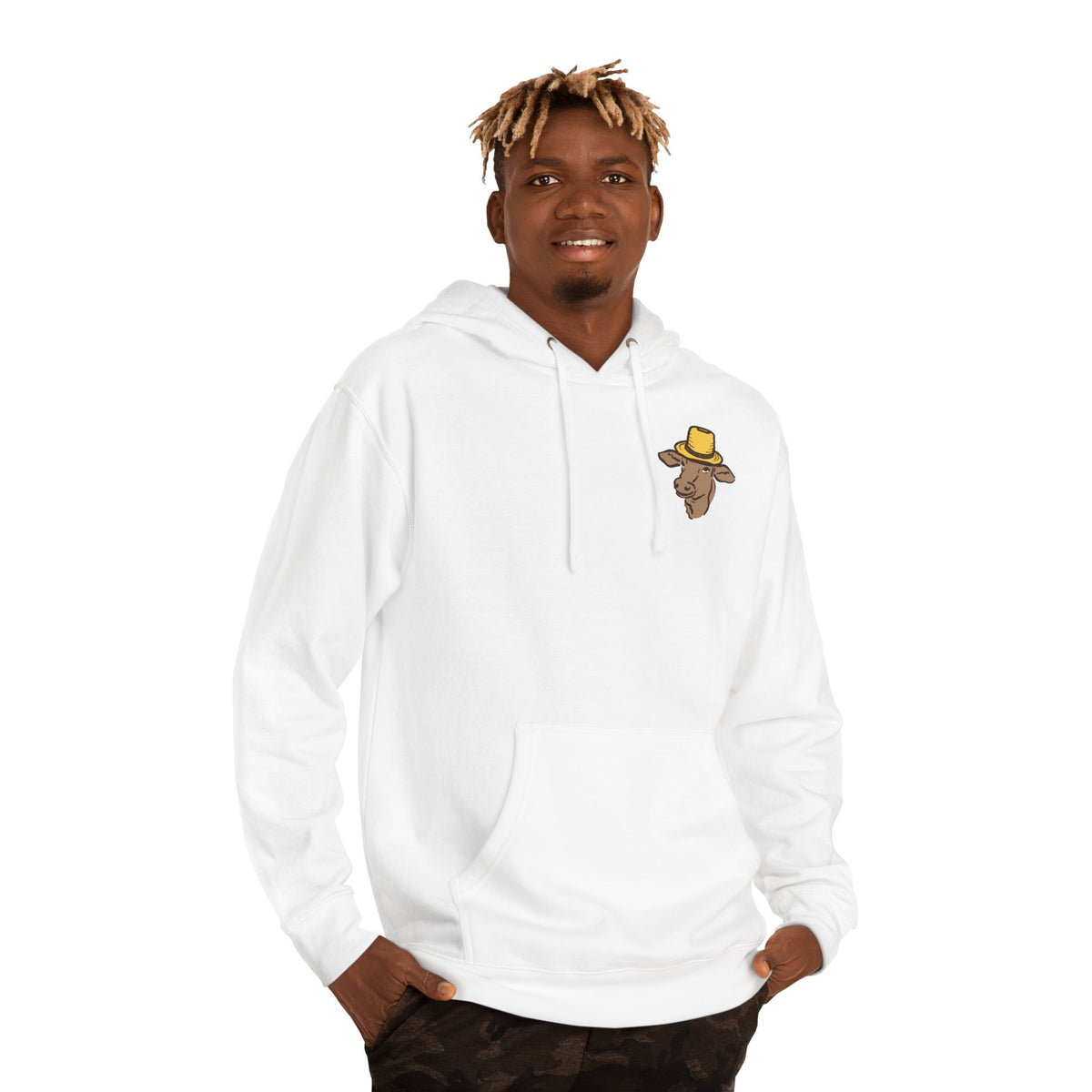 Adult Hooded Sweatshirt - Miller's Bio Farm Logo + Goodbye Supermarket Hello Small Farm