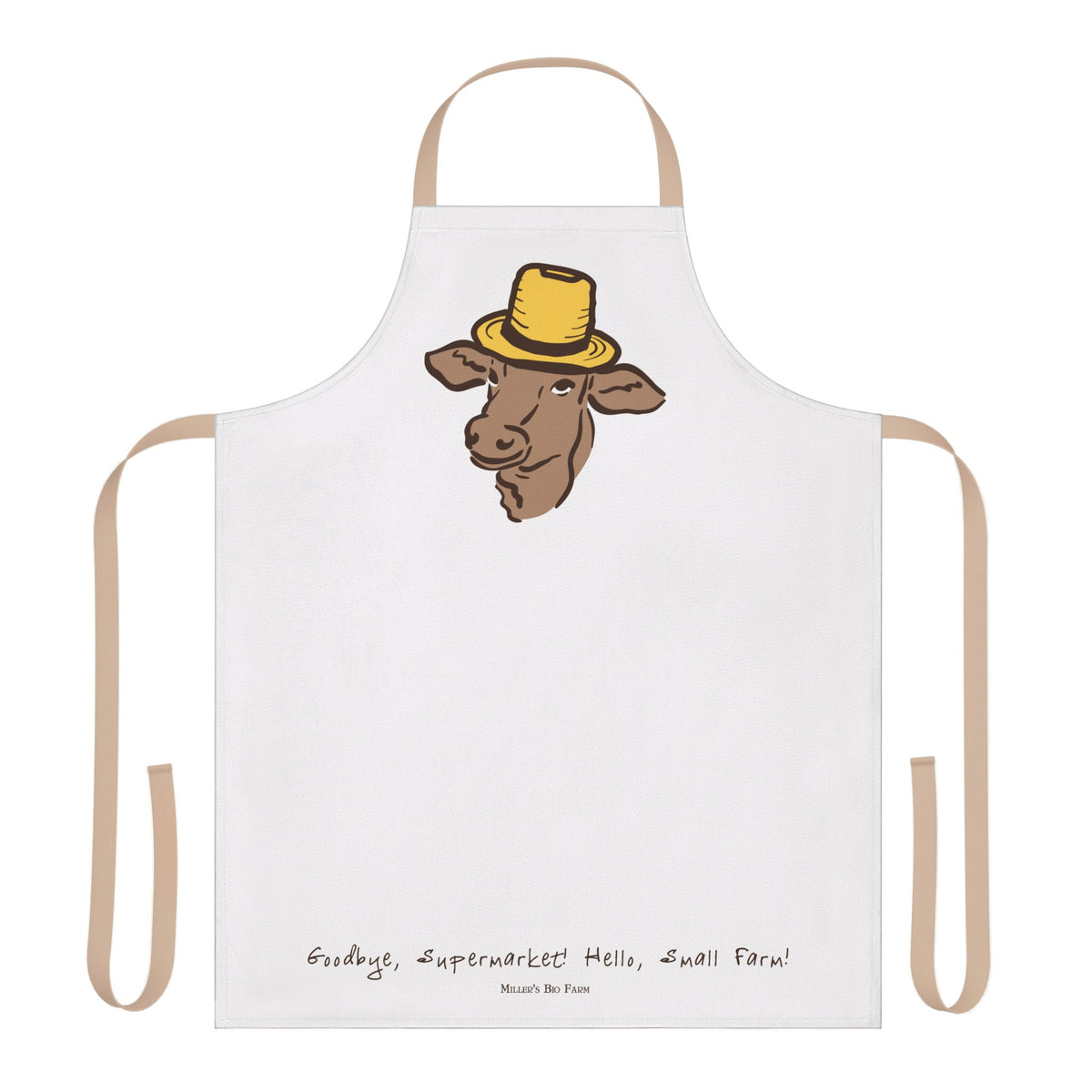 Apron - Miller's Logo with "Goodbye, Supermarket! Hello, Small Farm!"