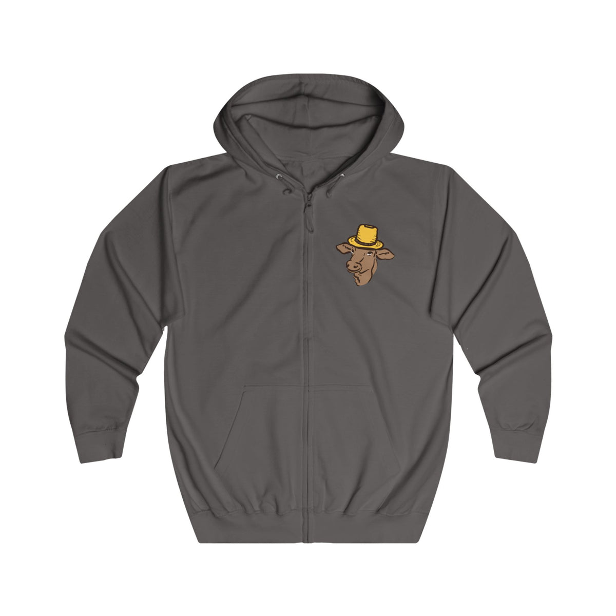 Adult Full Zip Hoodie - Miller's Bio Farm Logo + Goodbye Supermarket Hello Small Farm