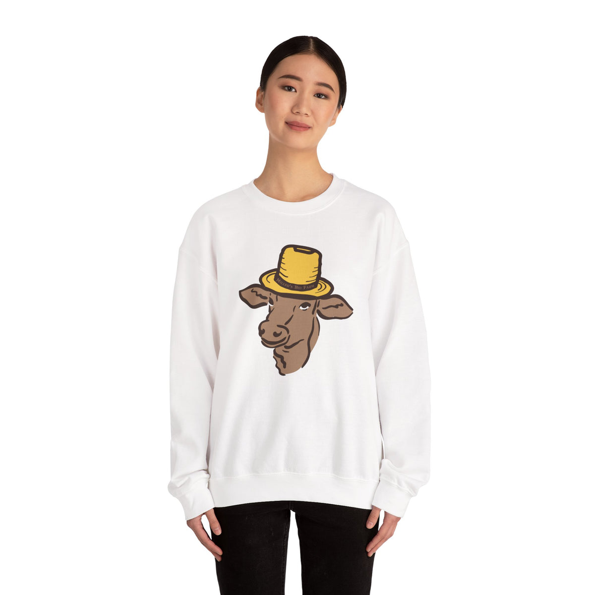 Adult Heavyweight Crewneck Sweatshirt - Miller's Bio Farm Logo