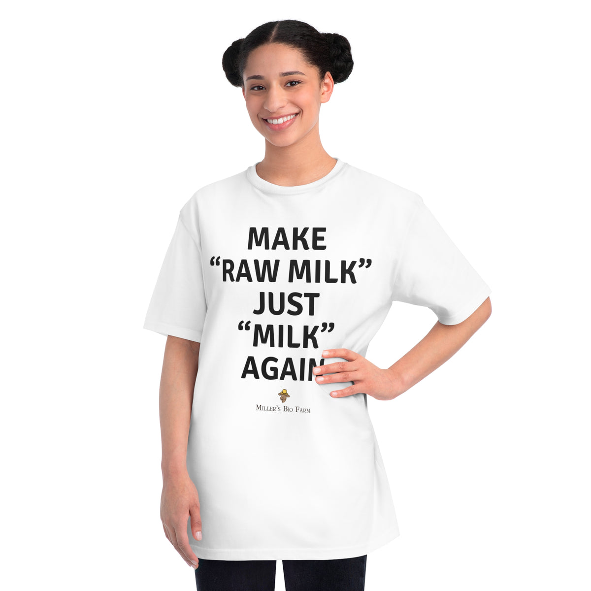Adult Organic Classic T-Shirt - Adult Unisex - Make "Raw Milk" Just "Milk" Again