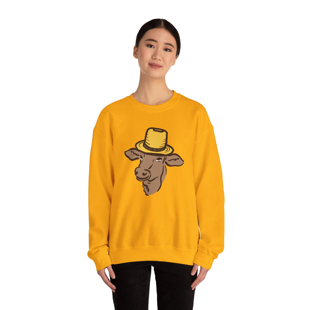 Adult Heavyweight Crewneck Sweatshirt - Miller's Bio Farm Logo