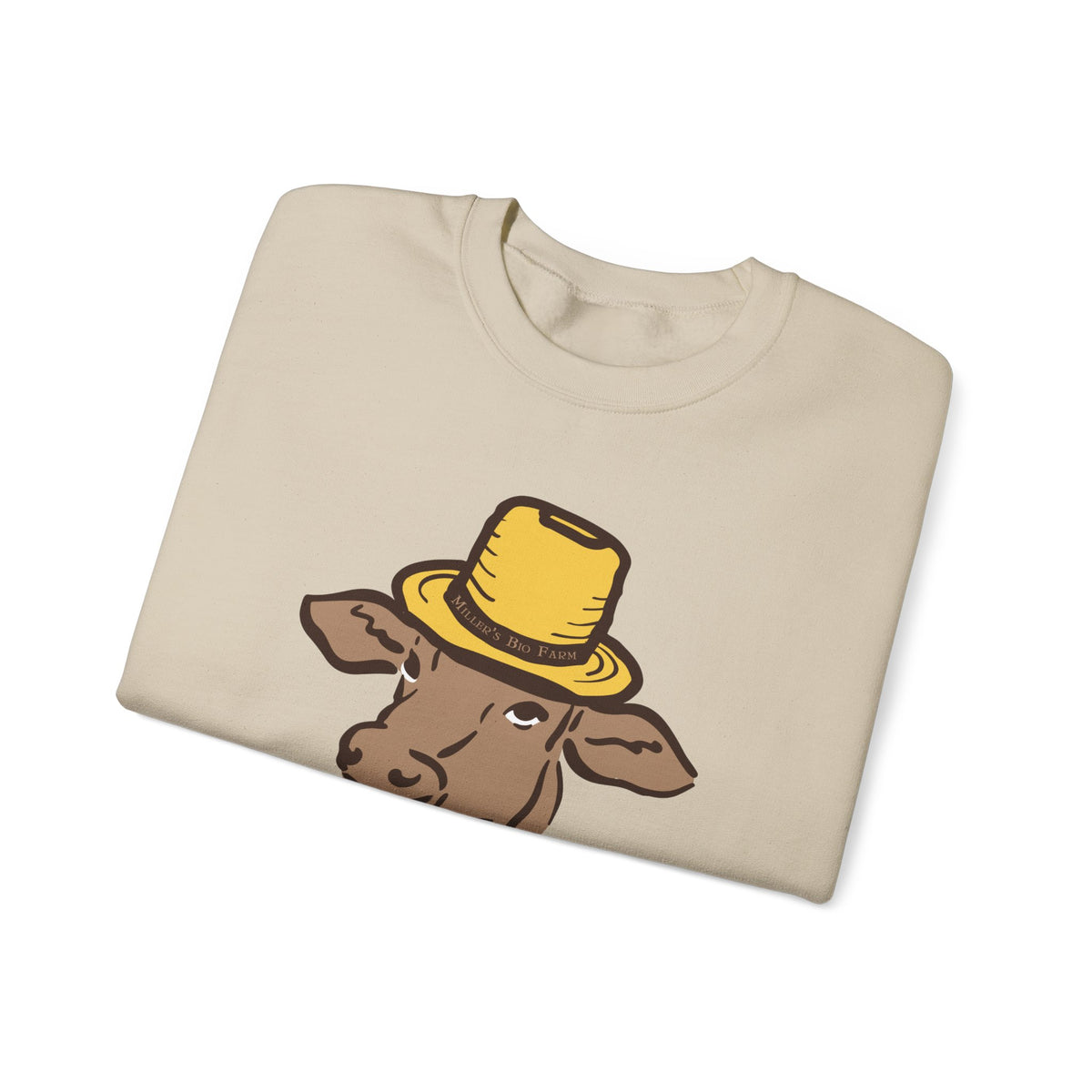 Adult Heavyweight Crewneck Sweatshirt - Miller's Bio Farm Logo