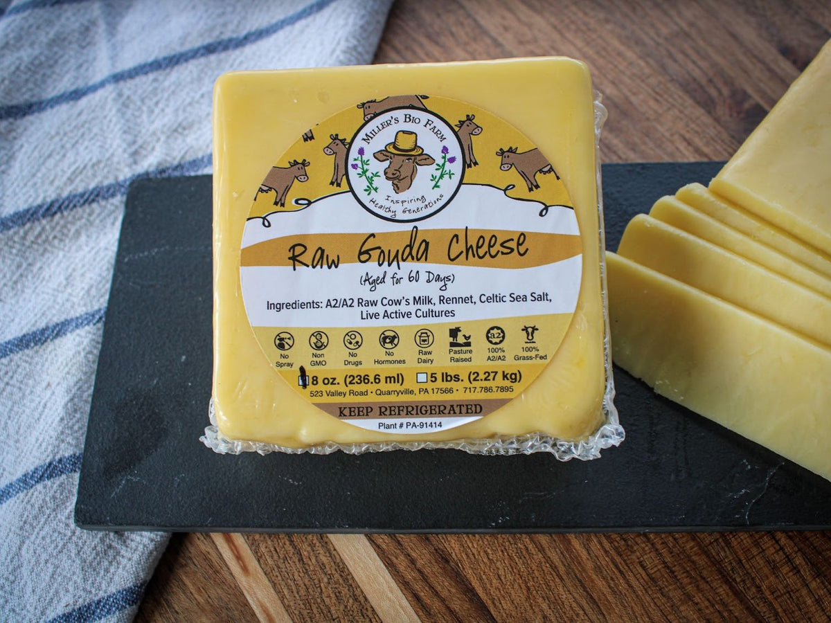 8oz Raw A2/A2 Fresh Gouda Cheese