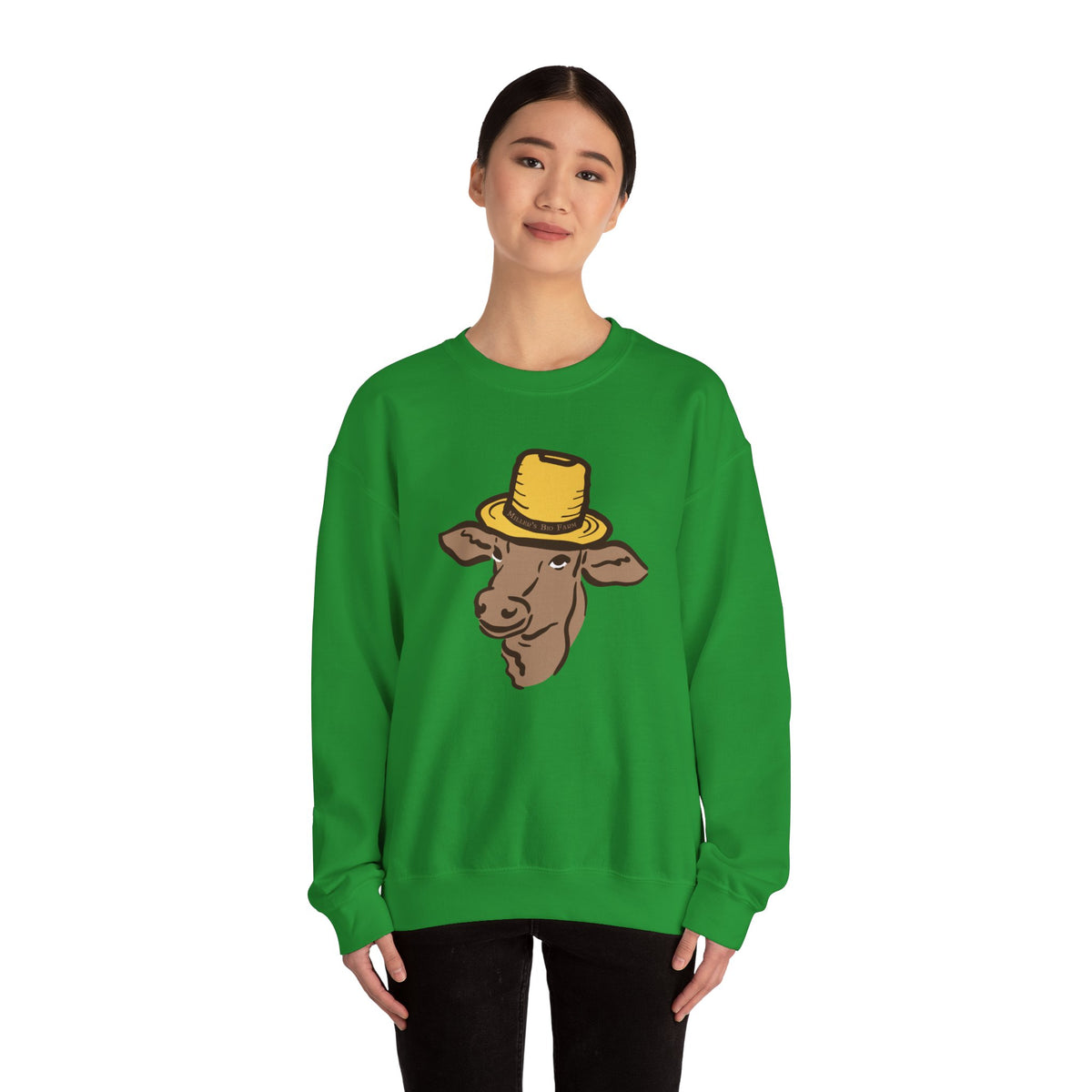 Adult Heavyweight Crewneck Sweatshirt - Miller's Bio Farm Logo