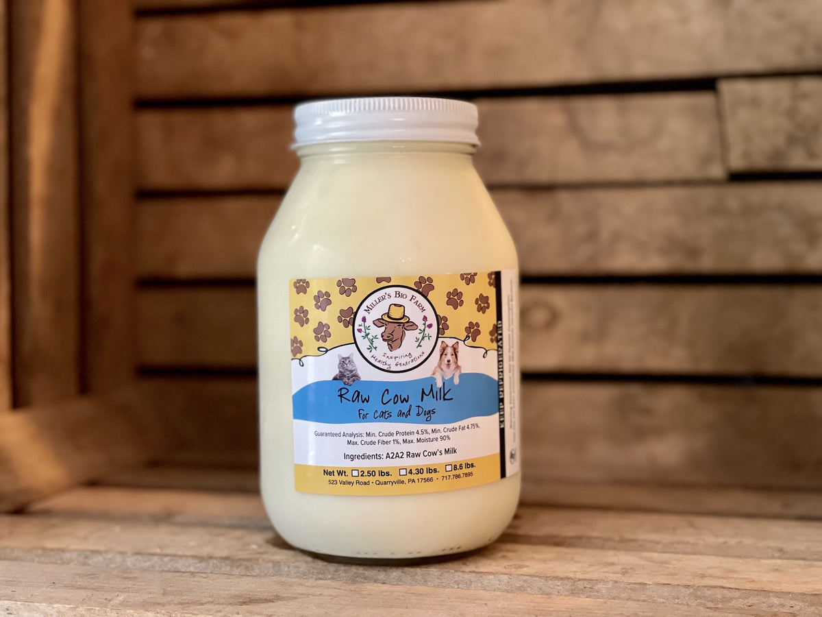 1 quart - Raw A2/A2 Milk for Cats & Dogs (Glass)
