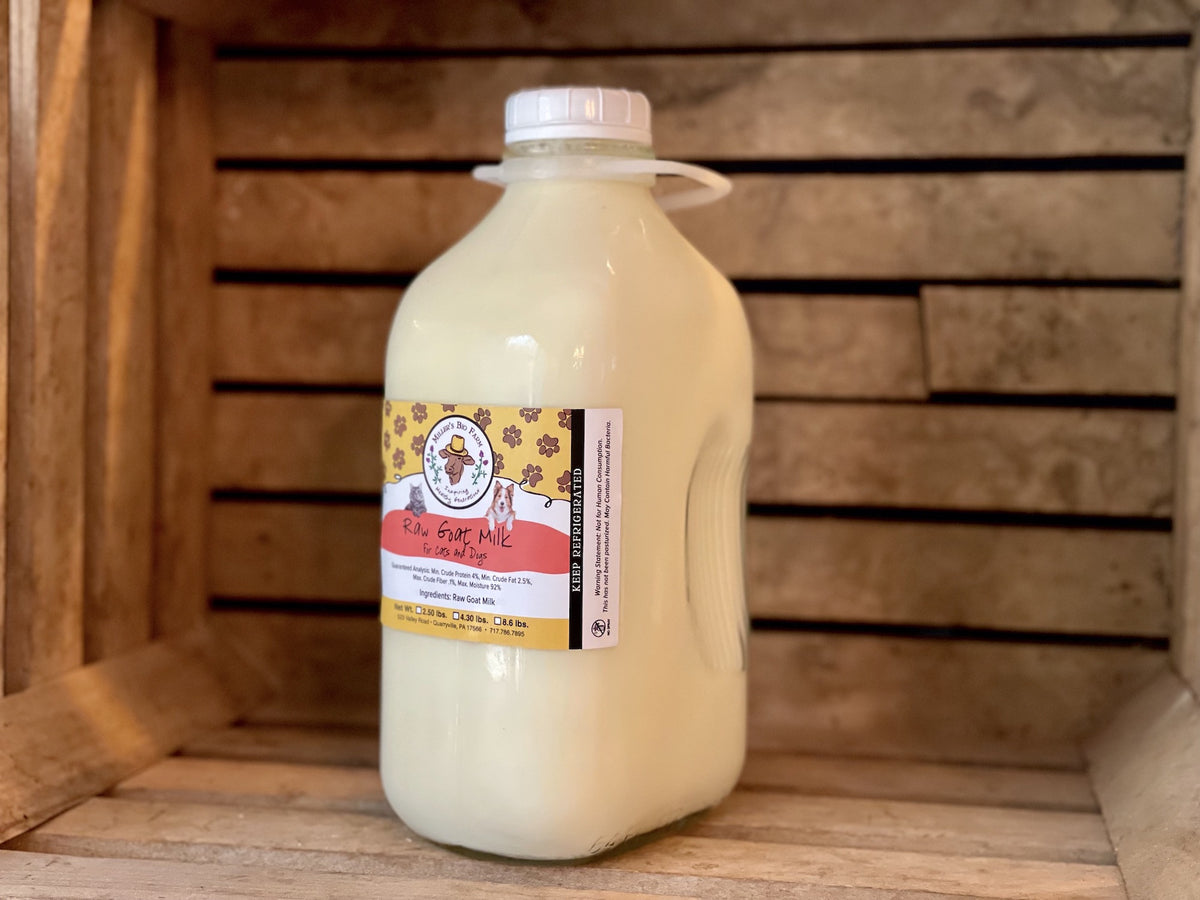 1/2 gallon - Raw Goat Milk for Cats & Dogs (Glass)