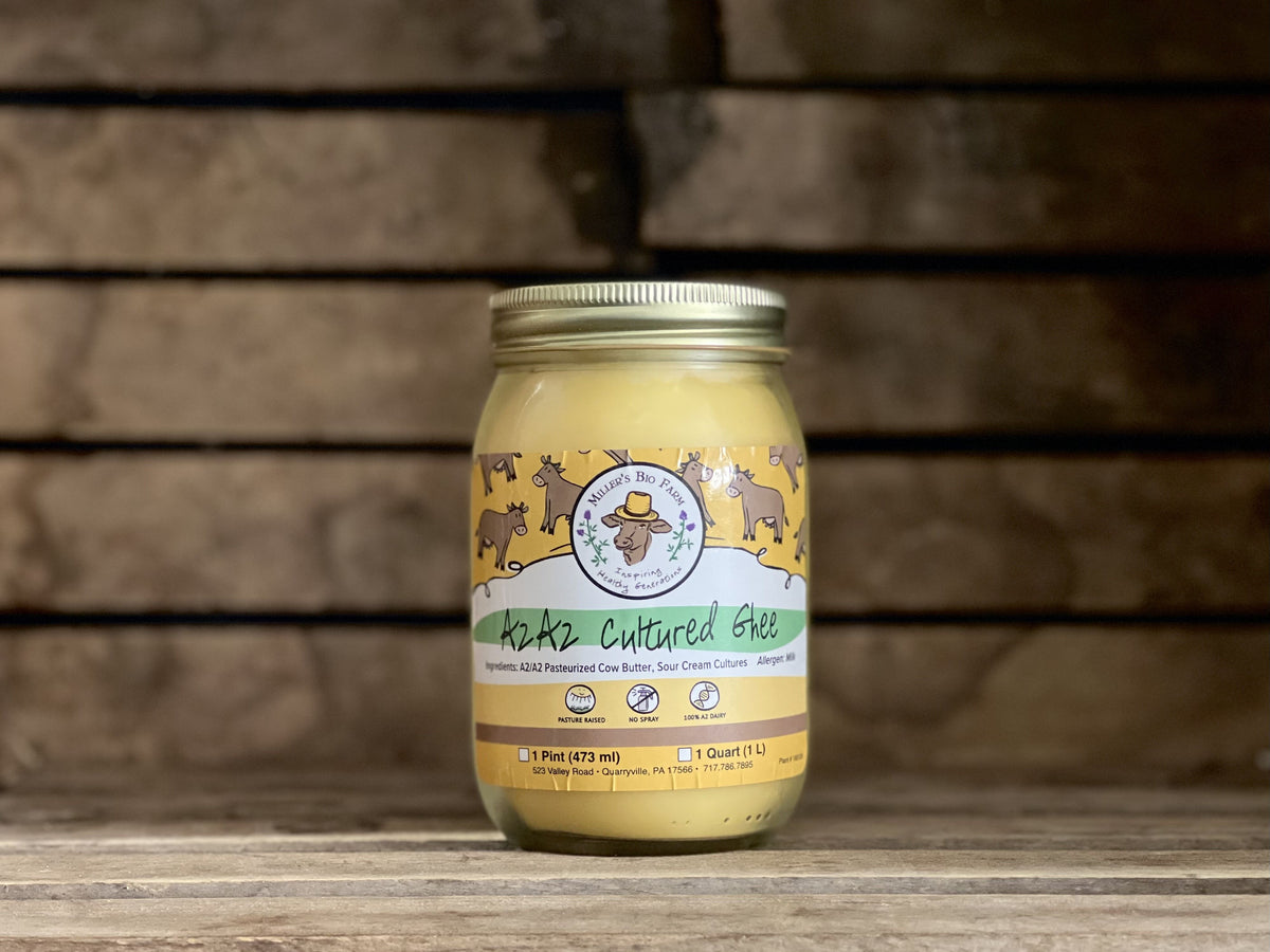 1 pint - Cultured A2/A2 Ghee (Glass)
