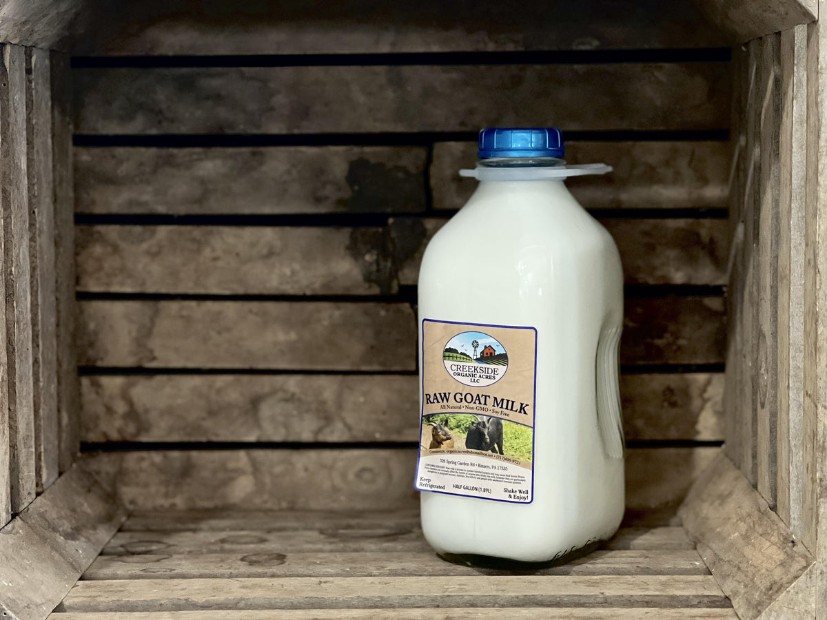 1/2 gallon - Raw Goat Milk in Glass (PA ONLY)