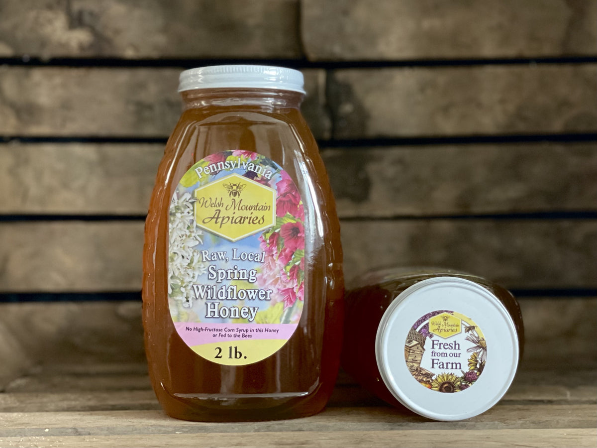 Miller's Raw House Honey, 2lb (Glass)