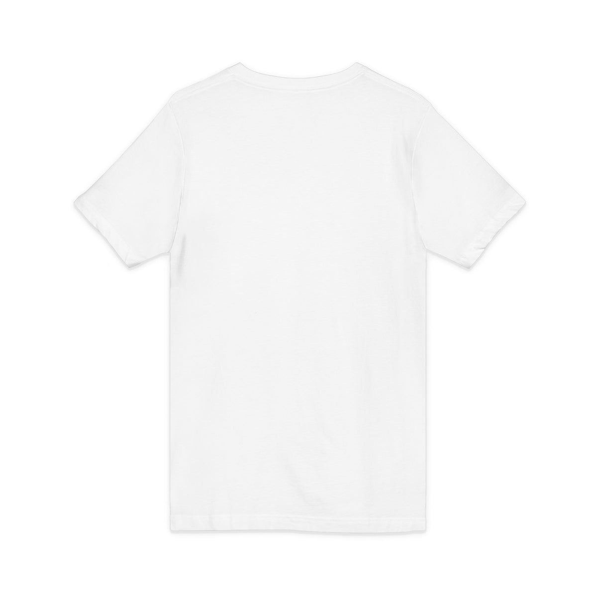 Adult White Jersey Short Sleeve V-Neck Tee - Miller's Bio Farm Logo