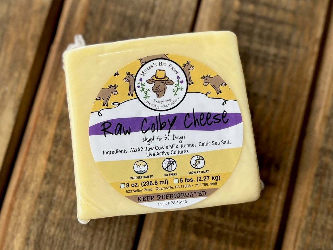 8oz Raw A2/A2 Colby Cheese