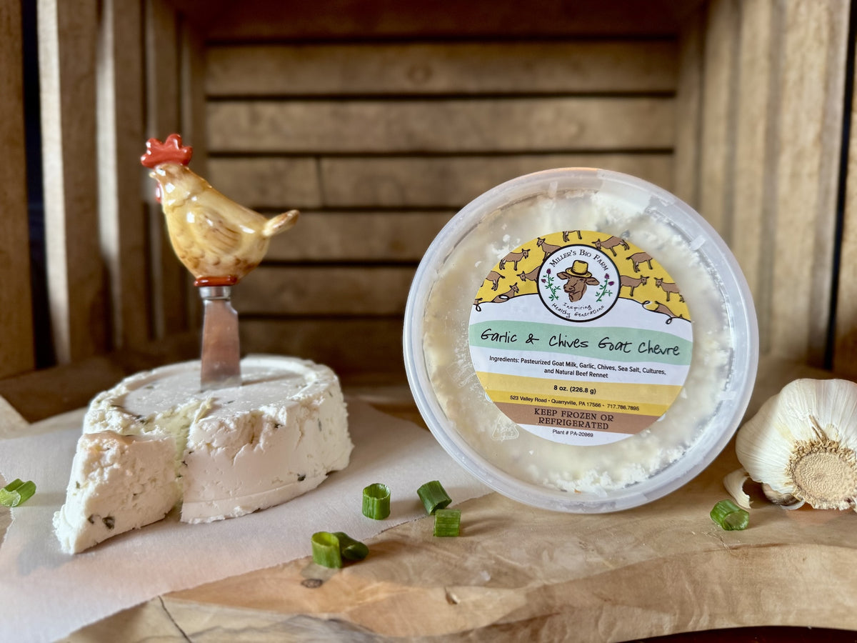 Garlic and Chive Goat Chevre, 8oz