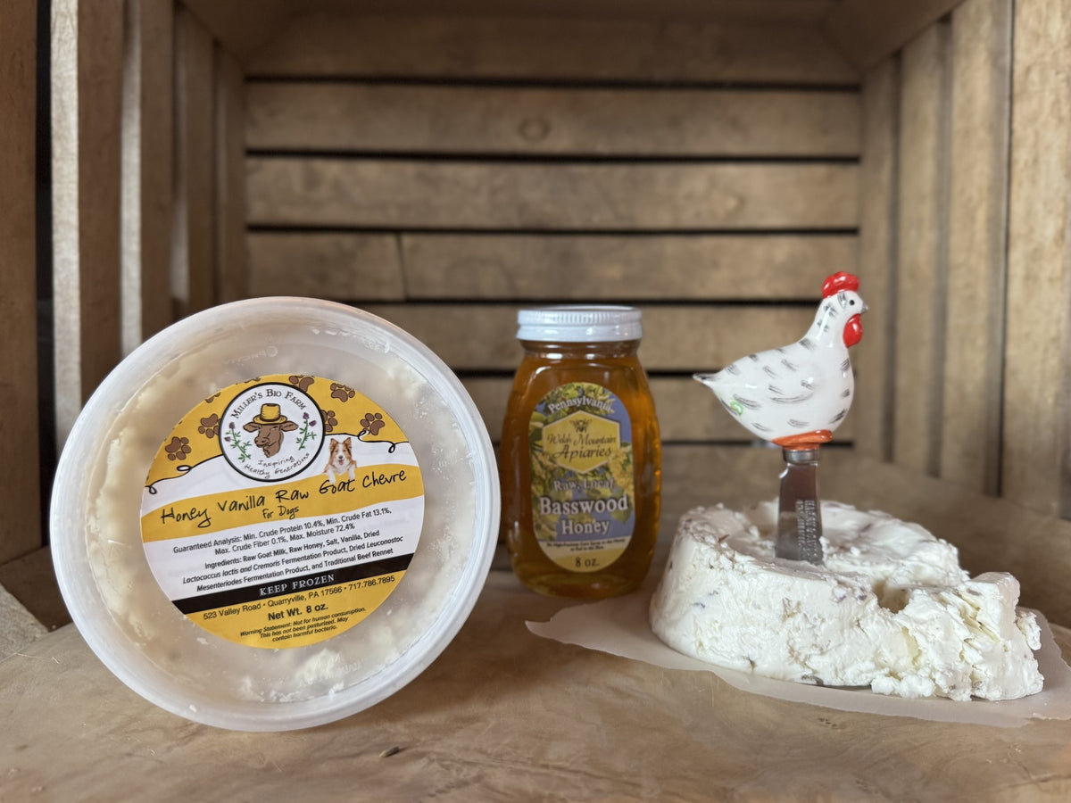 Raw Honey Vanilla Goat Chevre for Dogs, 8oz