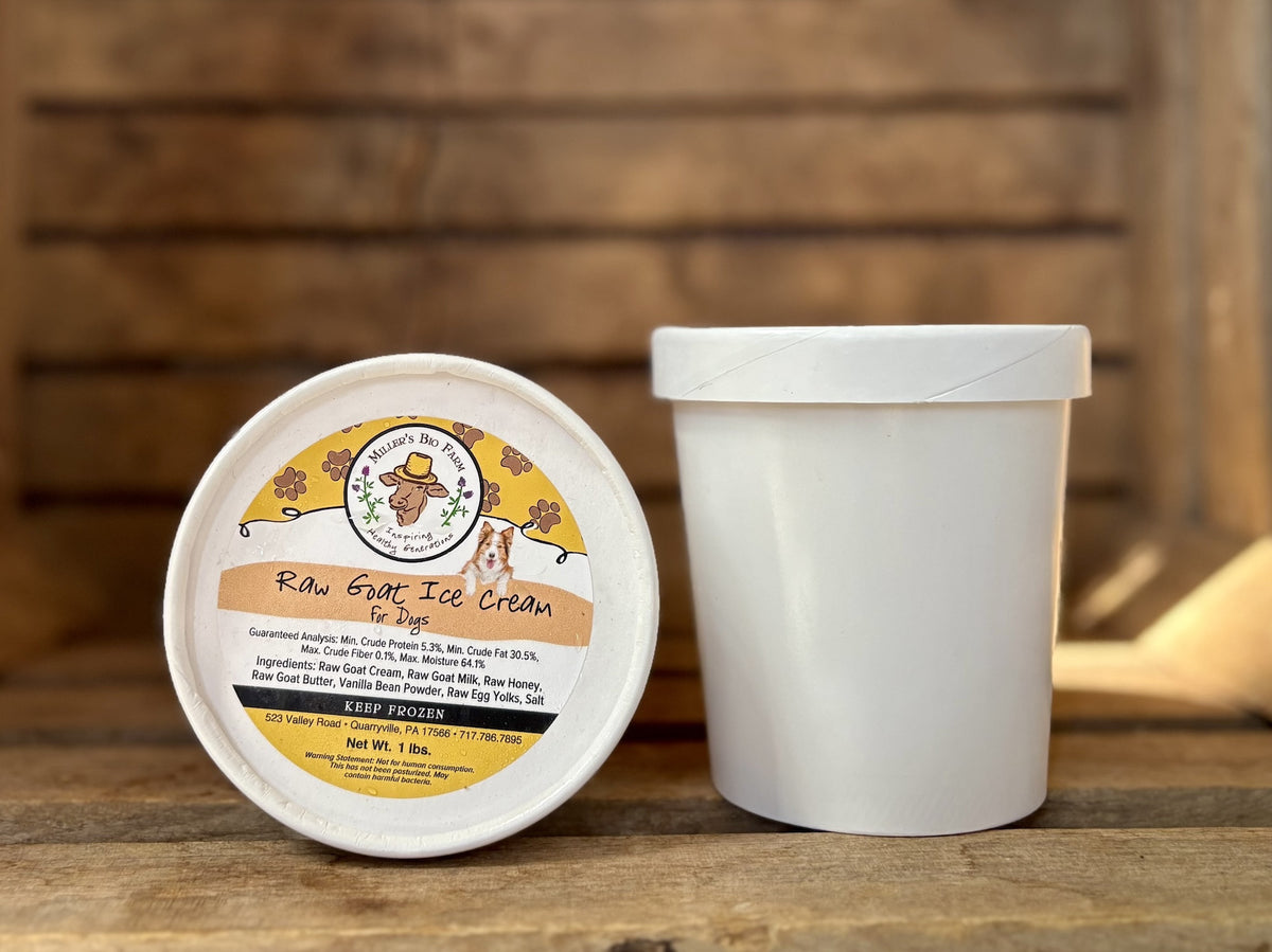 1 Pint - Raw Goat Ice Cream for Dogs