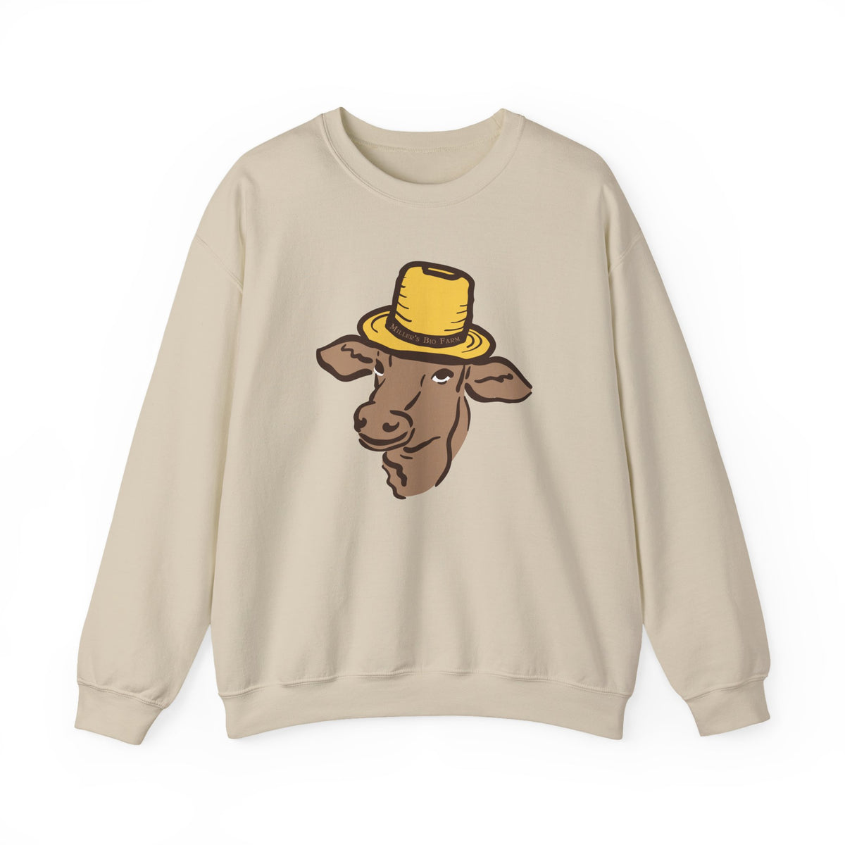 Adult Heavyweight Crewneck Sweatshirt - Miller's Bio Farm Logo