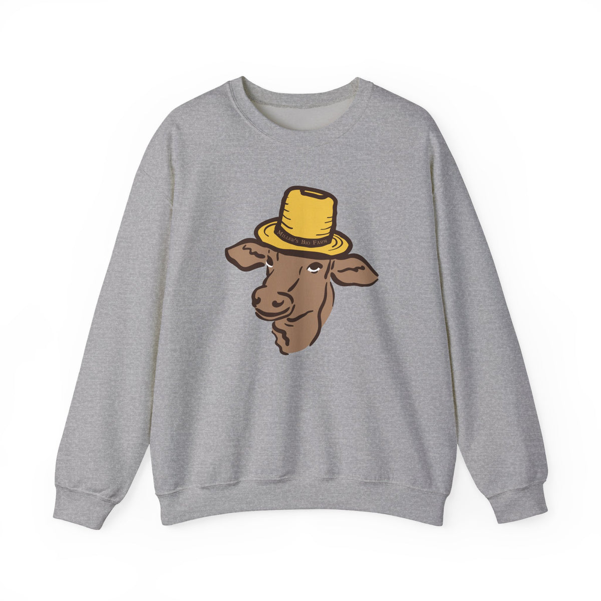 Adult Heavyweight Crewneck Sweatshirt - Miller's Bio Farm Logo