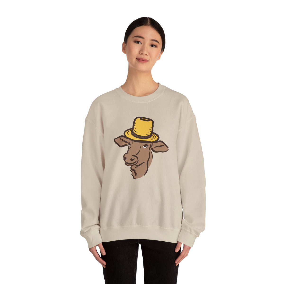 Adult Heavyweight Crewneck Sweatshirt - Miller's Bio Farm Logo