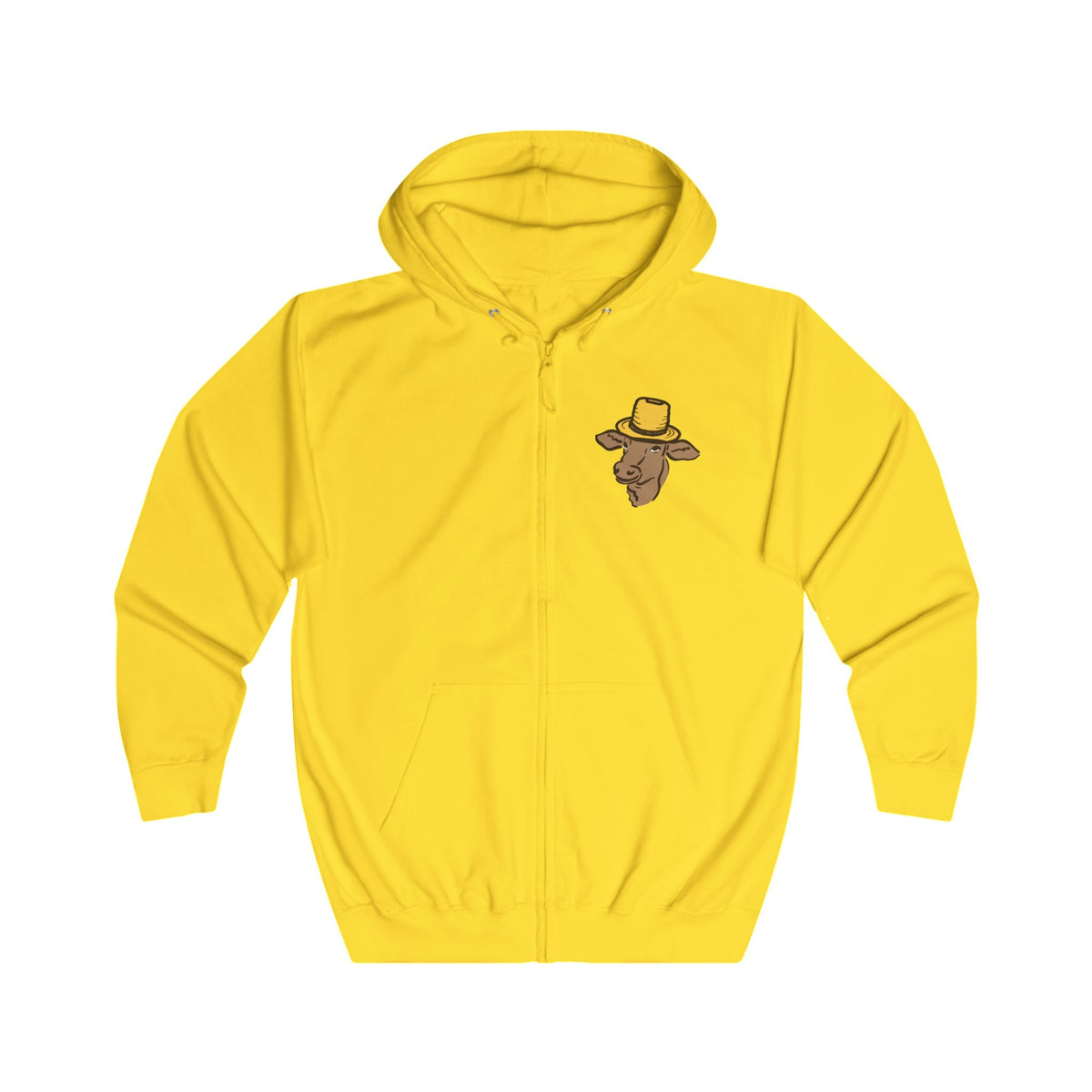 Adult Full Zip Hoodie - Miller's Bio Farm Logo + Goodbye Supermarket Hello Small Farm