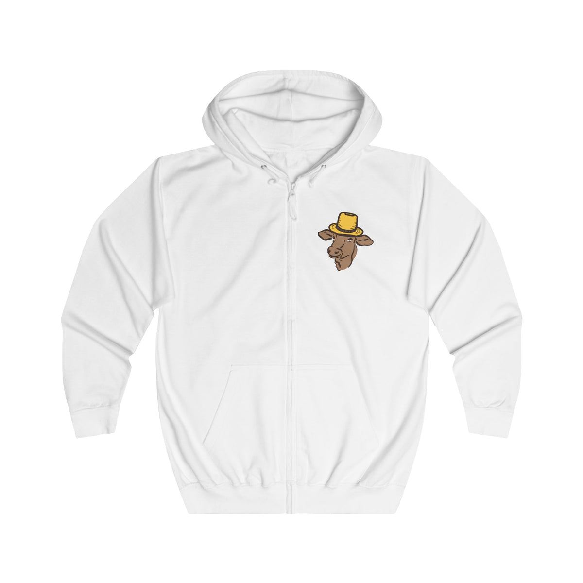 Adult Full Zip Hoodie - Miller's Bio Farm Logo + Goodbye Supermarket Hello Small Farm