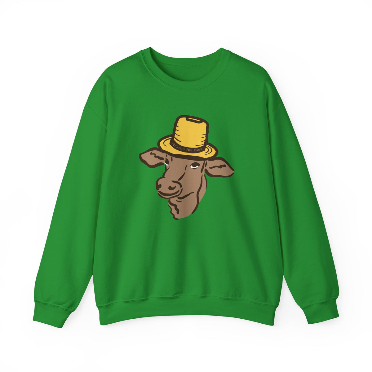 Adult Heavyweight Crewneck Sweatshirt - Miller's Bio Farm Logo