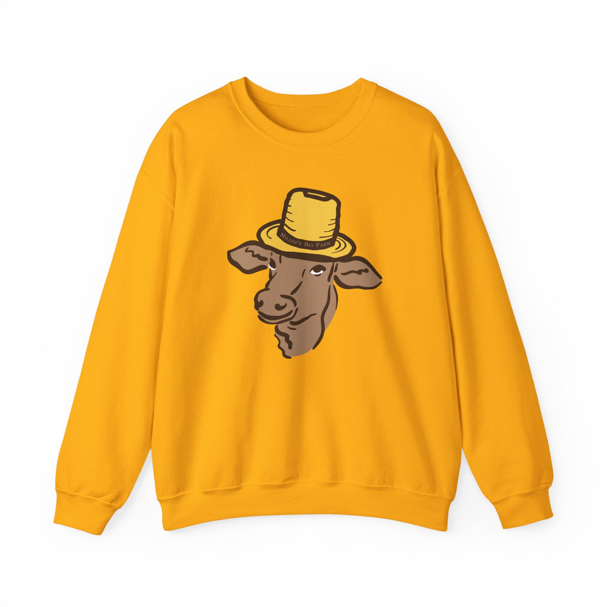 Adult Heavyweight Crewneck Sweatshirt - Miller's Bio Farm Logo