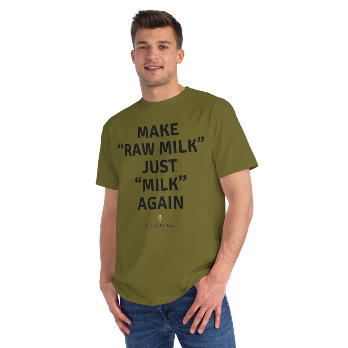 Adult Organic Classic T-Shirt - Adult Unisex - Make "Raw Milk" Just "Milk" Again
