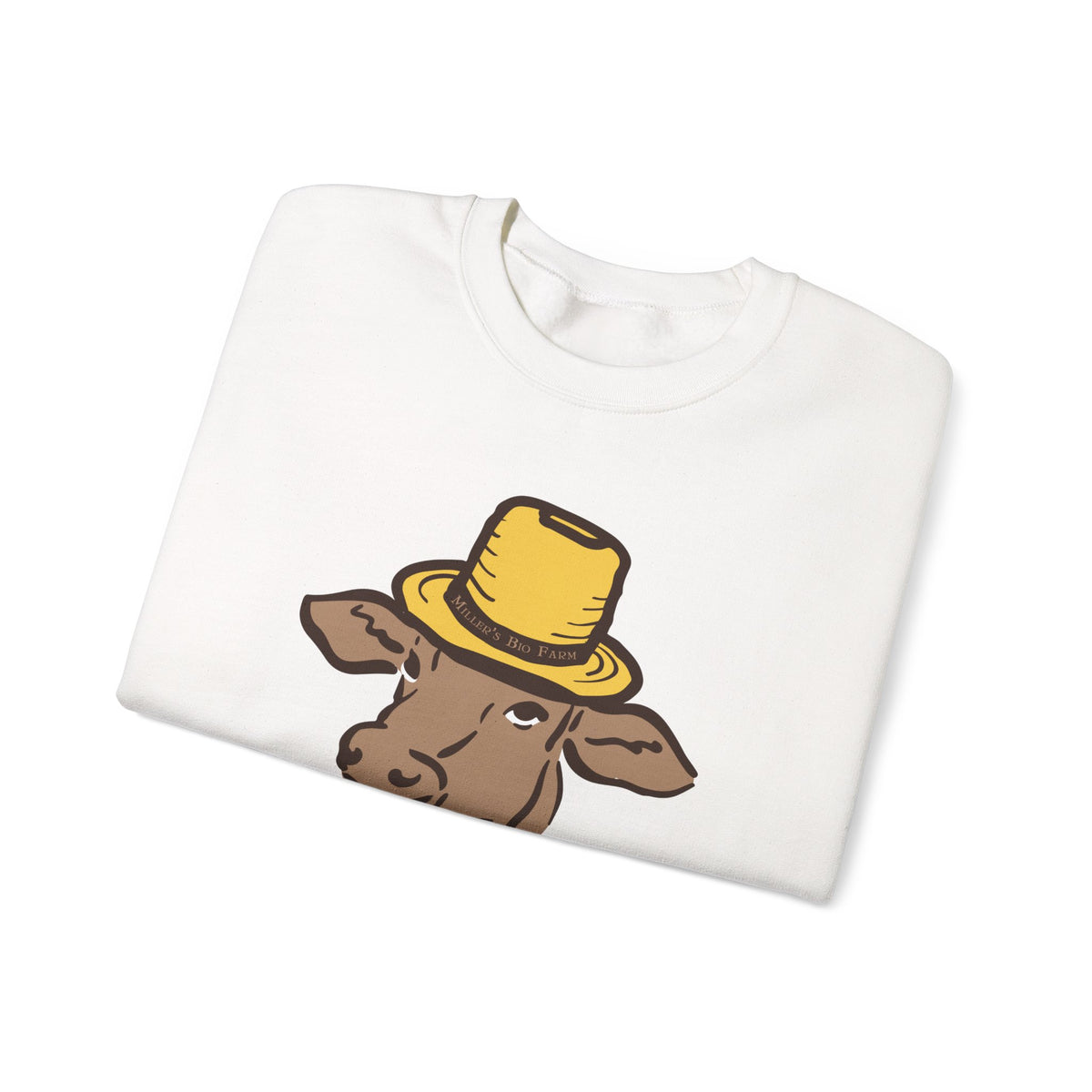 Adult Heavyweight Crewneck Sweatshirt - Miller's Bio Farm Logo