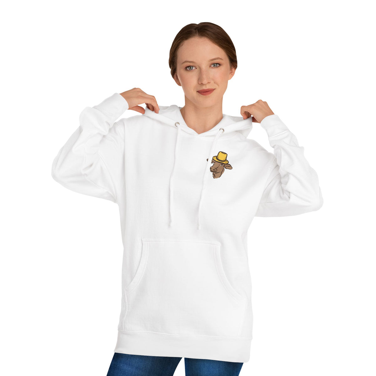 Adult Hooded Sweatshirt - Miller's Bio Farm Logo + Goodbye Supermarket Hello Small Farm