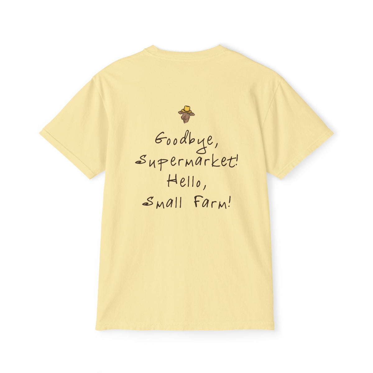 Unisex Pocket T-Shirt - Miller's Bio Farm - Goodbye Supermarket Hello Small Farm