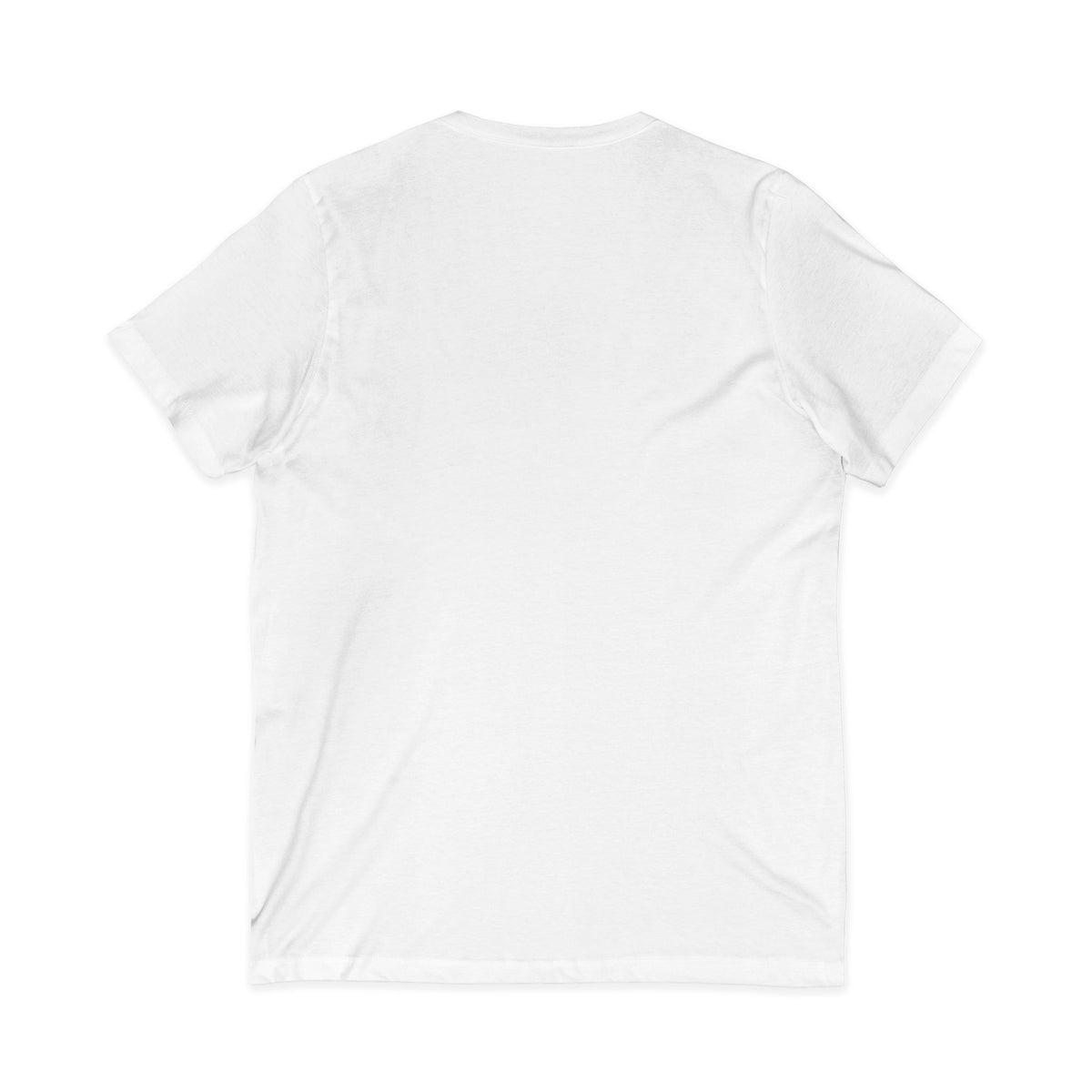 Adult White Jersey Short Sleeve V-Neck Tee - Miller's Bio Farm Logo
