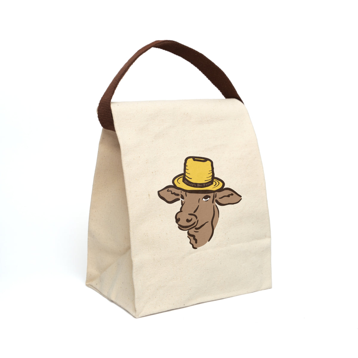Canvas Lunch Bag With Strap - Miller's Bio Farm Logo